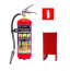 Комплект огнетушитель ОВЭ-2 летний + подставка П-10 + знак F04
