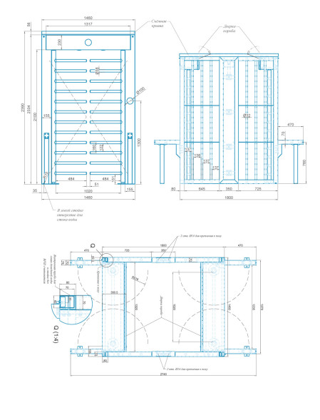 Турникет ПОЛНОРОСТОВОЙ БЛОКПОСТ СТ 6 серия СПЕКТР Z