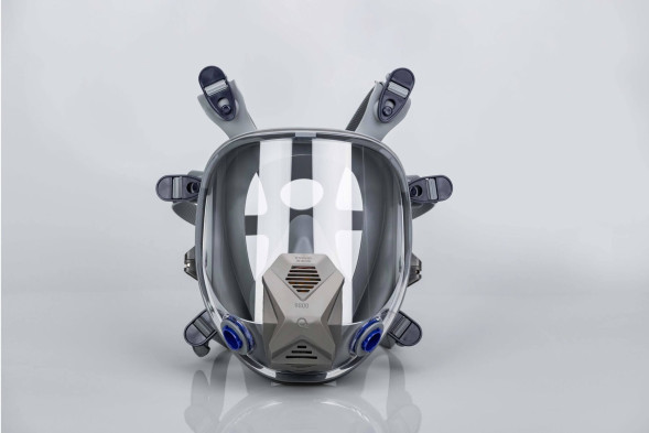 Полнолицевая маска О2 9800 универсального размера с панорамной линзой и байонетным креплением фильтров